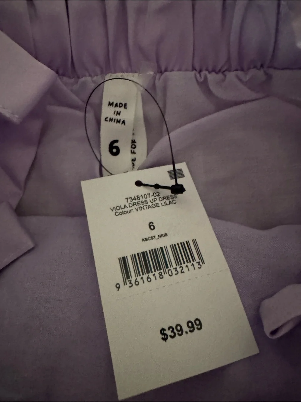 Cotton On Kids Girls Lavender Purple Tiered Tulle Dress Bow Straps-Cross Posted